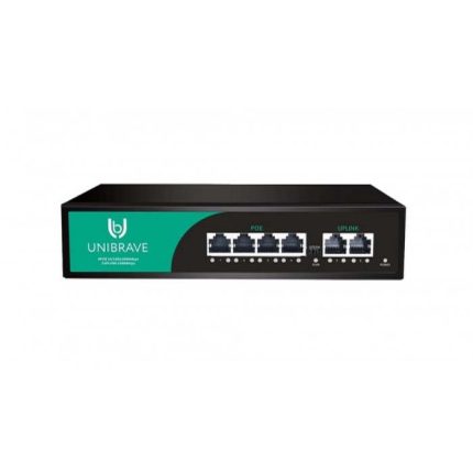 Unibrave UB-SW-4G2G-65 Base Гигабитный неуправляемый коммутатор Unibrave с 4 PoE-портами 1000 Мбит/с и 2 Uplink 1000 Мбит/с