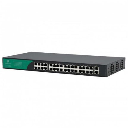 Unibrave UB-SW-32F2G-400 Base Неуправляемый коммутатор Unibrave с поддержкой PoE на 32 порта и 2 Uplink 1000 Мбит/c (400 Вт)