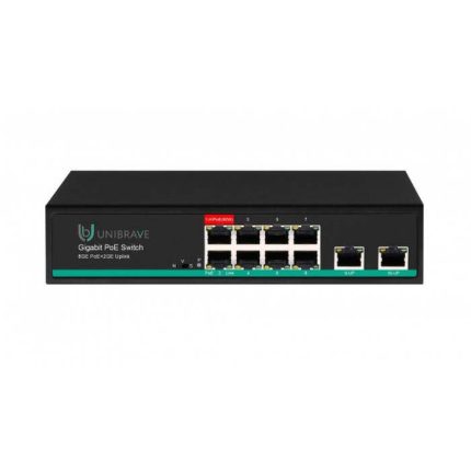 Unibrave UB-SW-8G2G-150 Pro Гигабитный неуправляемый коммутатор Unibrave с поддержкой PoE на 8 портов (150 Вт)