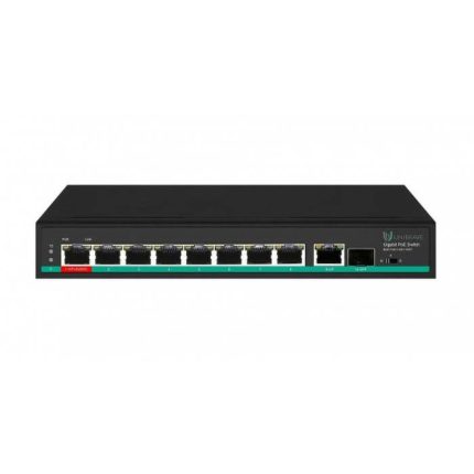 Unibrave UB-SW-8G1G1SFP-120 Pro Гигабитный неуправляемый коммутатор Unibrave с поддержкой PoE на 8 портов, 1Uplink и 1SFP-портом (120 Вт)