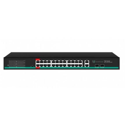 Unibrave UB-SW-24F2G2SFP-400 Pro Неуправляемый коммутатор Unibrave с поддержкой PoE на 24 порта