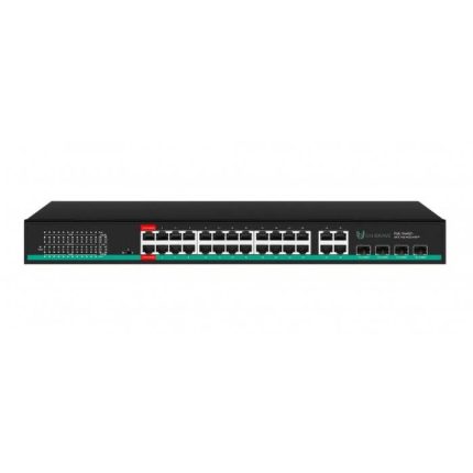 Unibrave UB-SW-24F4G4SFP-400 Pro Неуправляемый коммутатор Unibrave с поддержкой PoE на 24 порта, 4Uplink и 4SFP-портами (400 Вт)