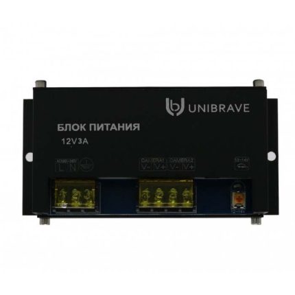 Unibrave Блок питания Unibrave UB-БП-12V3А-2CH, металл