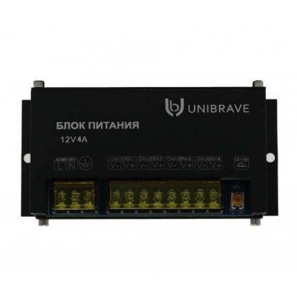Unibrave Блок питания Unibrave UB-БП-12V4А-4CH, металл