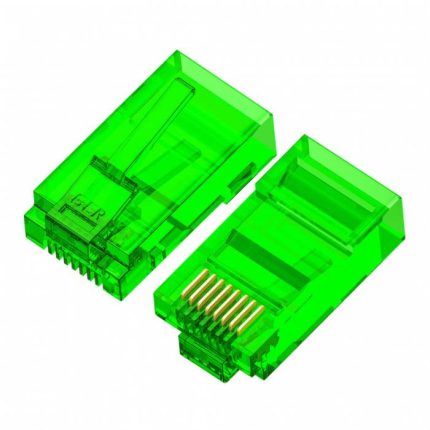 Unibrave Джек RJ-45 (зеленый) 8P8C кат 5е. Unibrave
