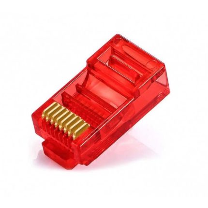 Unibrave Джек RJ-45 (красный) 8P8C кат 5е. Unibrave