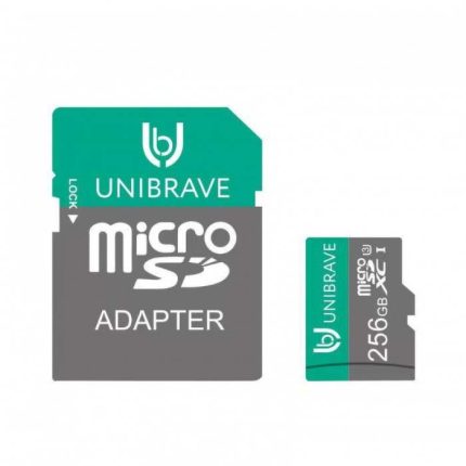 Unibrave Карта памяти для видеонаблюдения 256GB MicroSD Unibrave Class 10 U3 + SD адаптер